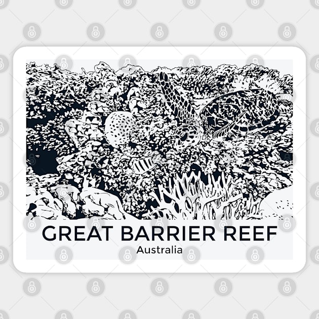 Great Barrier Reef - Australia Magnet by Lakeric